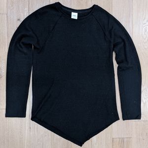 Zara Men's Large Unique V Cut Black Sweater
